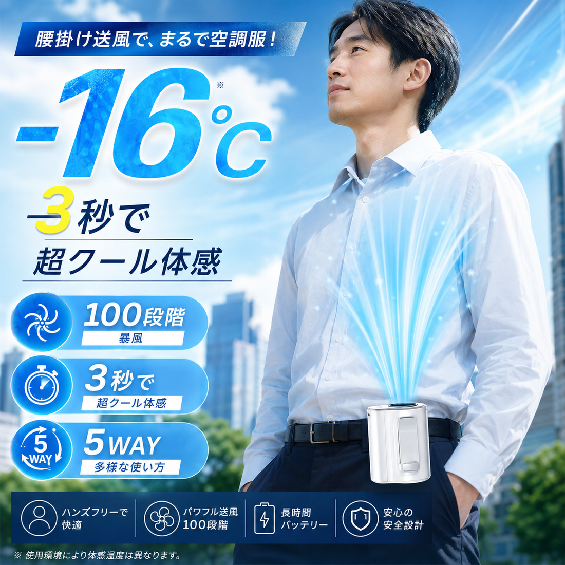 普段の服が空調ウェアになる。LOOTY5WAY腰掛けファンを徹底解剖