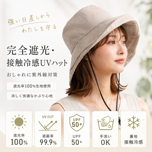 【本日終了⏰】【累計15万台突破🏆】LOOTY 完全遮光・接触冷感UVハット【顧客満足度No.1獲得商品🥇】【全国送料無料🚗】