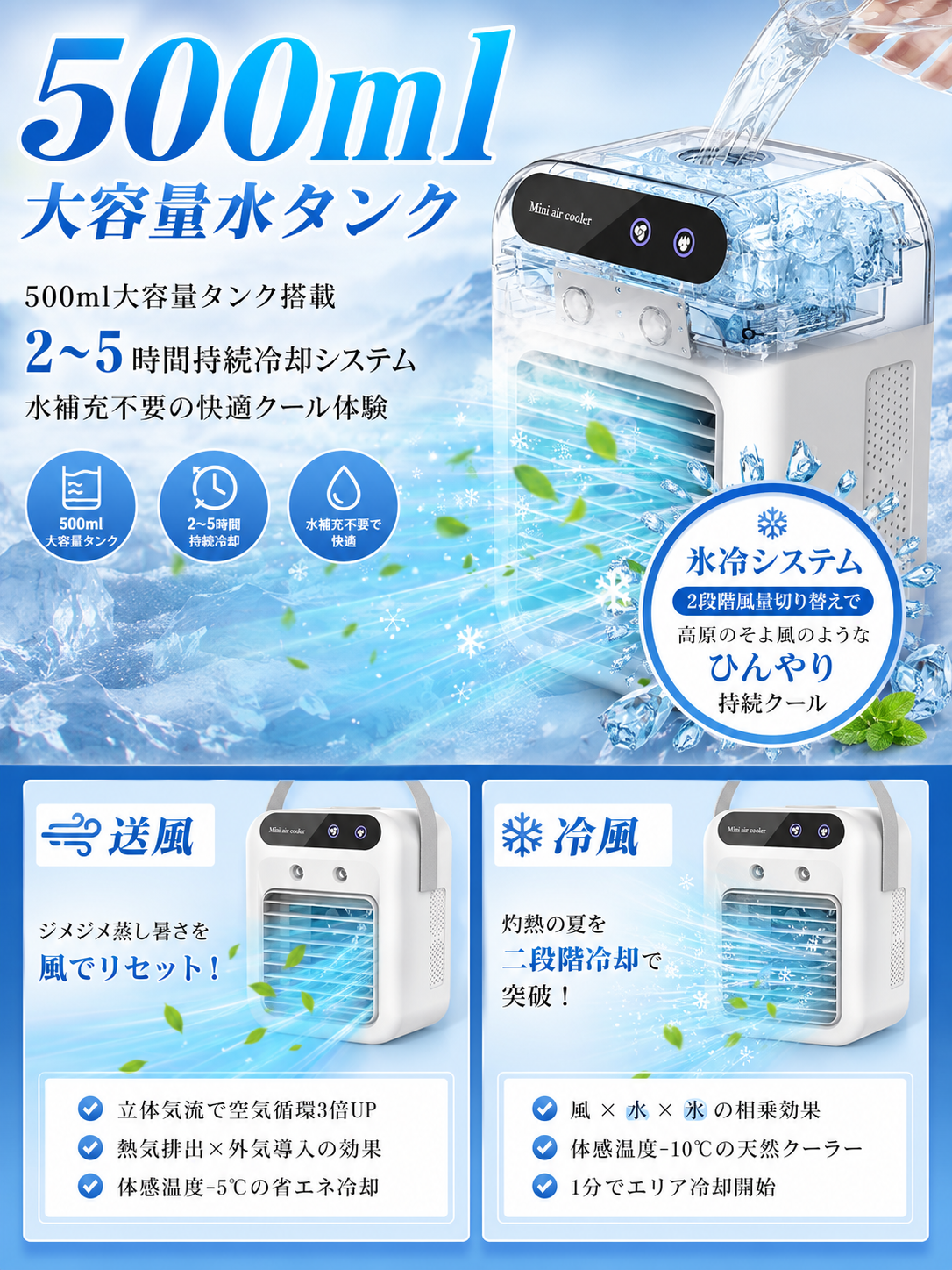 【本日終了⏰】【累計15万台突破🏆】LOOTY 卓上冷感クーラー【顧客満足度No.1獲得商品🥇】【全国送料無料🚗】