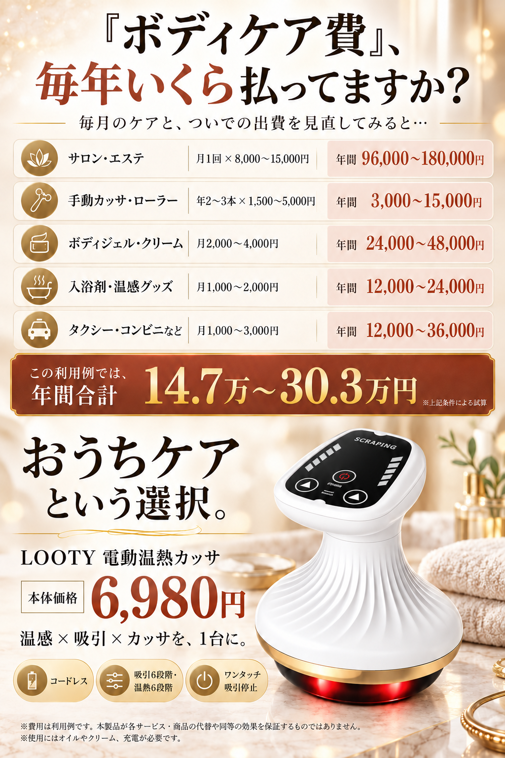 【本日終了⏰】【累計15万台突破🏆】LOOTY 電動温熱カッサ【顧客満足度No.1獲得商品🥇】【全国送料無料🚗】