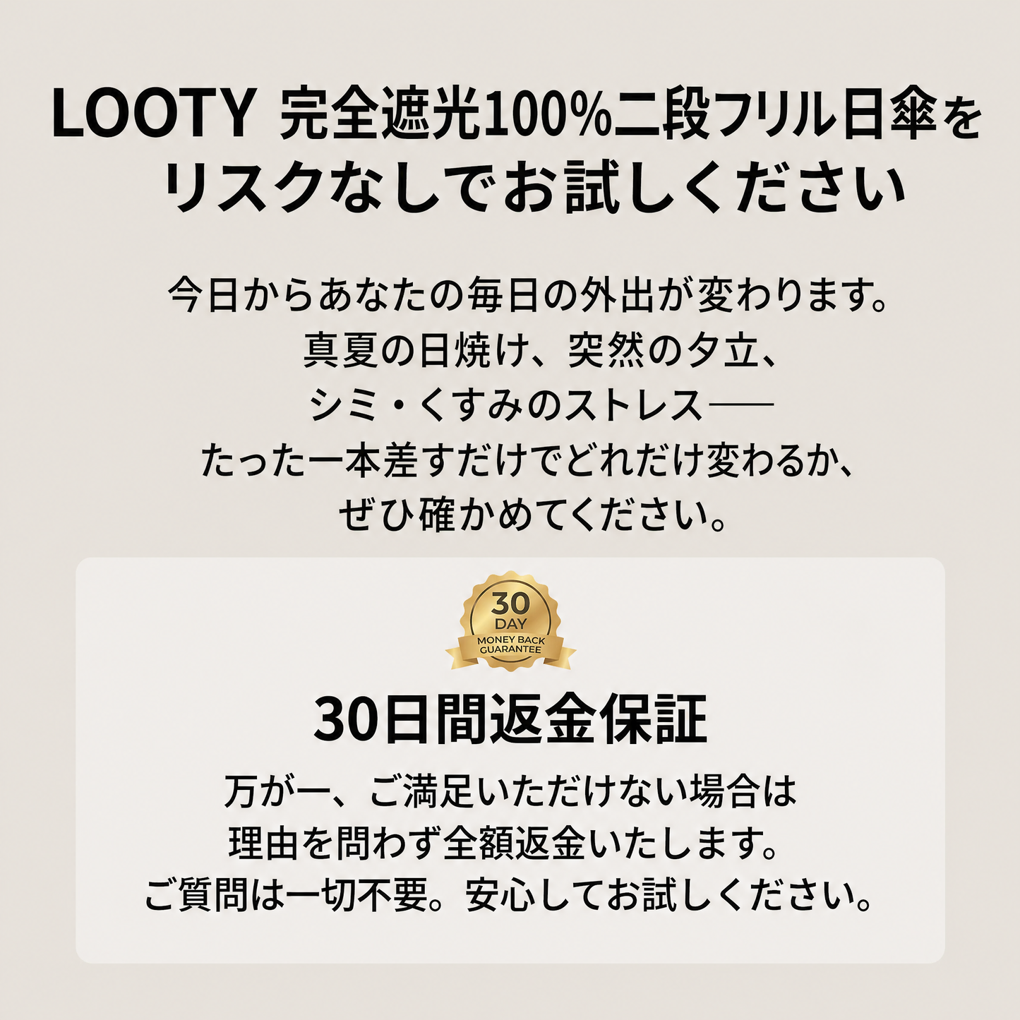 【本日終了⏰】【累計15万台突破🏆】LOOTY 完全遮光フリル日傘【顧客満足度No.1獲得商品🥇】【全国送料無料🚗】