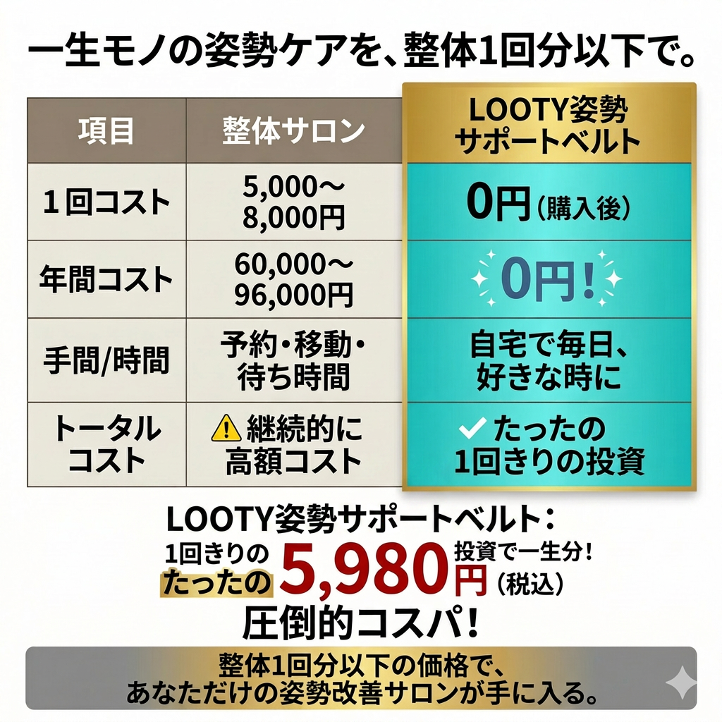【本日終了⏰】【累計15万台突破🏆】LOOTY 姿勢サポートベルト【顧客満足度No.1獲得商品🥇】【全国送料無料🚗】